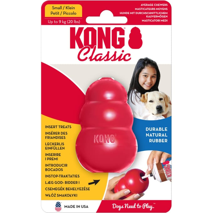 KONG Classic - Snackbal Honden Speelgoed - Rubber - 7.6 cm - Rood - Maat S