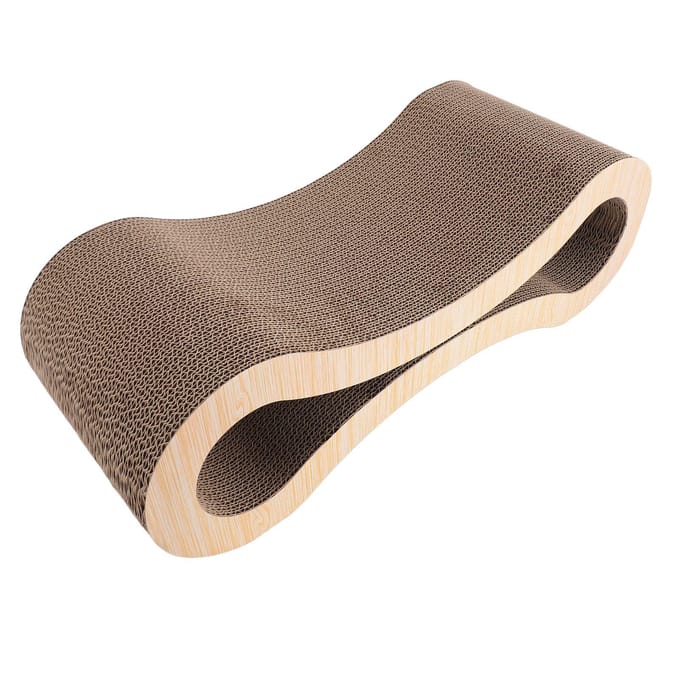 Kattenkrab Lounge Meubelbescherming Golfkarton Kattenkrabkarton Bed Extra Dik black