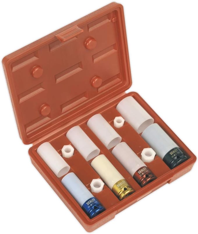 Velg Dop Set - Dopsleutel Set - Wielen Wisselen - Beschermende Hulzen - 4 Delig - Gekleurd