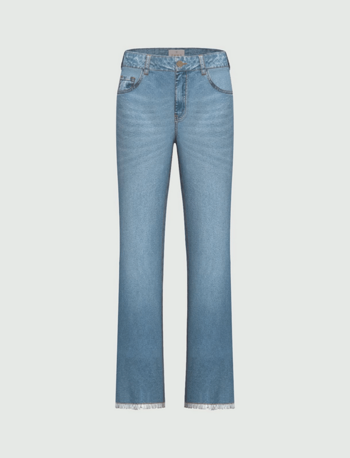 jeans straight vrouw blauw denim