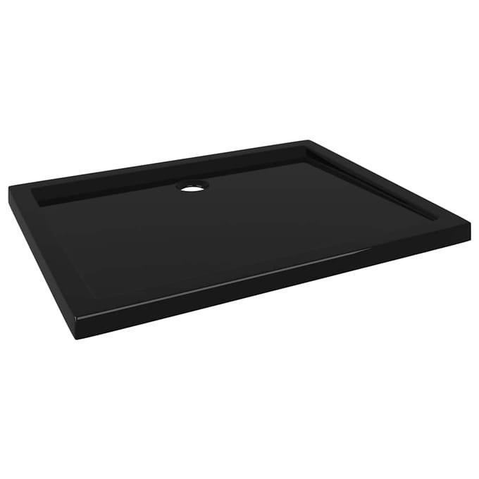 vidaXL - Douchebak - rechthoekig - 70x90 - cm - ABS - zwart