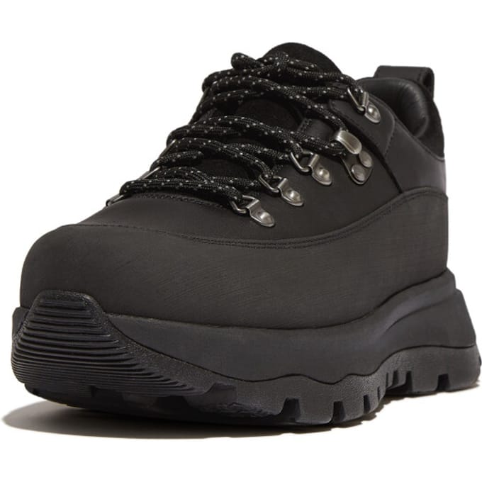 FitFlop Neo-D-Hyker Sneaker - WP Leather ZWART - Maat 36