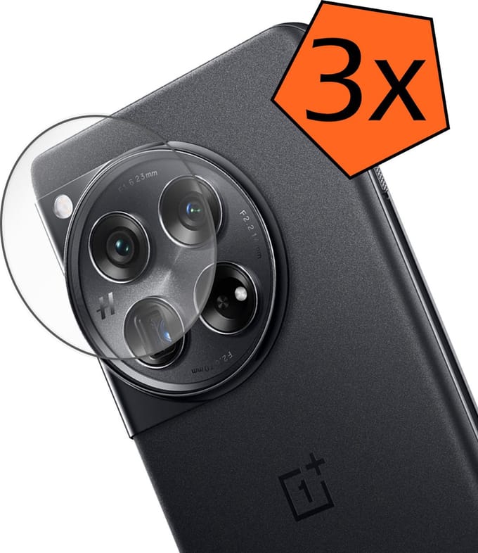 Camera Lens Protector - 3 Stuks - Geschikt voor OnePlus 12 - Camera Screenprotector - Gehard Glas - Beschermglas - Tempered Glass - Screen Protector