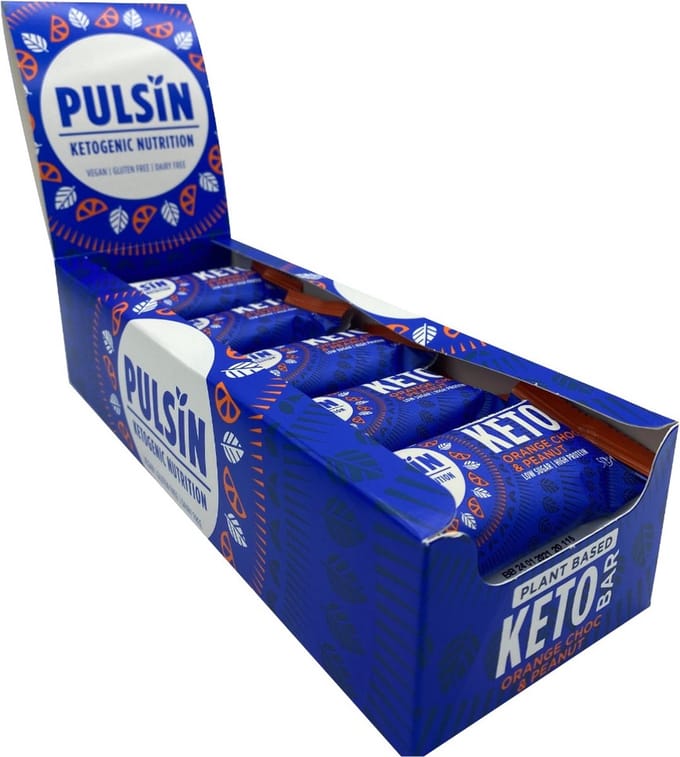 Pulsin | Keto Bar | Chocolate Orange | 18 Stuks | 18 x 50g