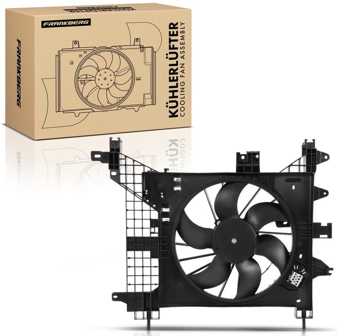Frankberg 1x Motorradiateur Enkele ventilator