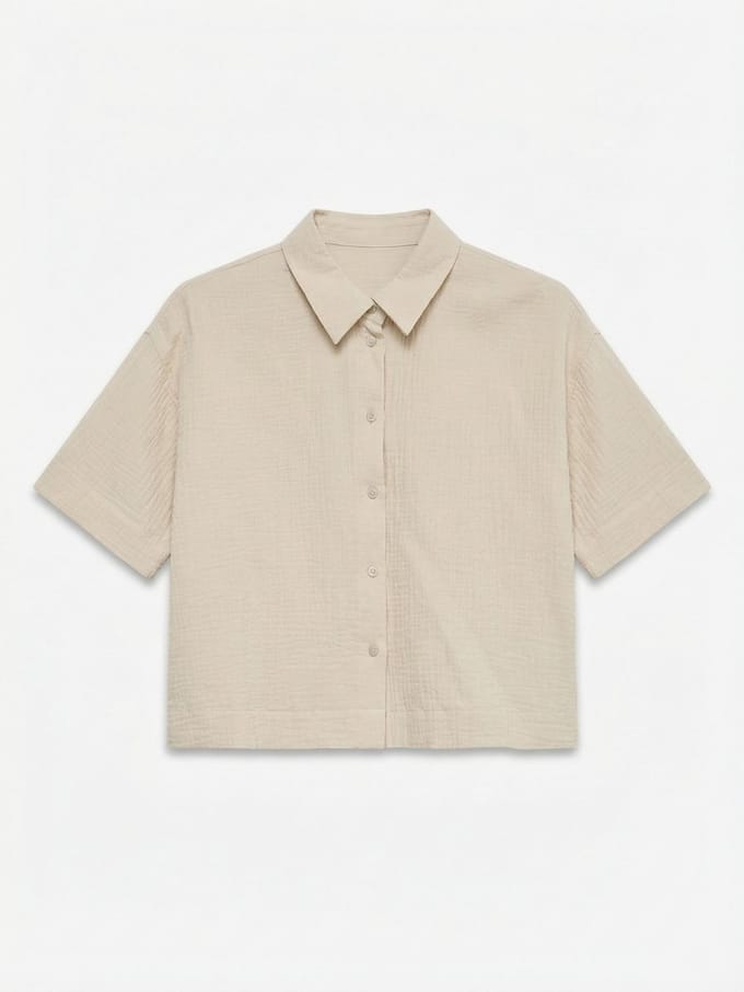 VERO MODA - VMNATALI SS CROP SHIRT WVN NOOS - Dames - Blouses