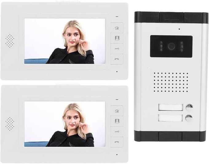 Video Intercom Systeem - Deurtelefoon Visueel - Veilig Thuis - 7 Inch Kleurenscherm - EU-stekker