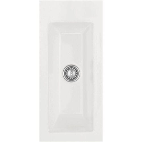 Systemceram Keradomo Mera 24 F sink for flush mounting with manual override, without tap hole 554601-12