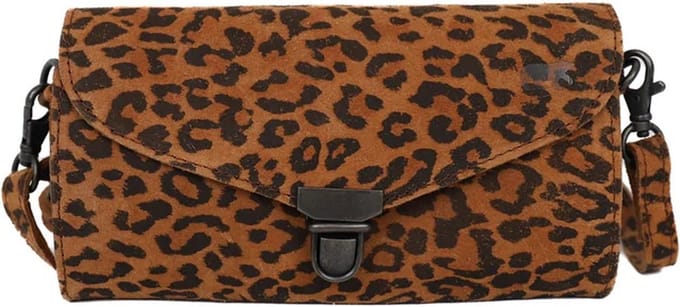 Bear Design Pascalle Leren Clutch / Enveloptas - Panter
