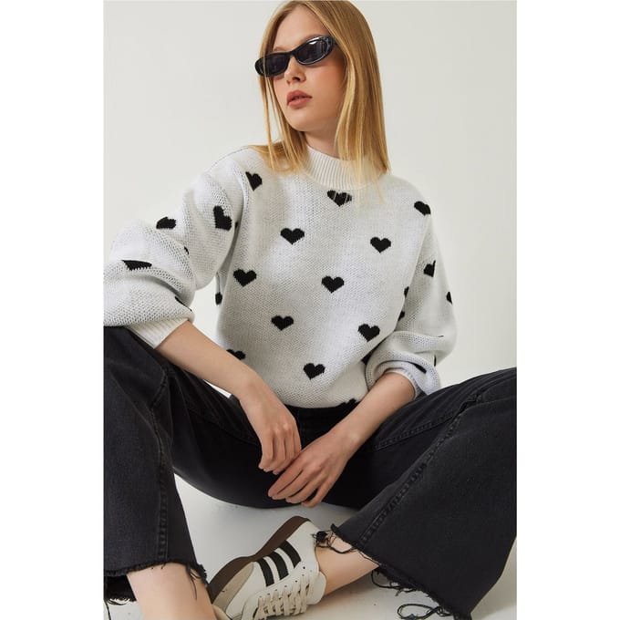 Hartpatroon Crewneck Relaxed Fit Trui