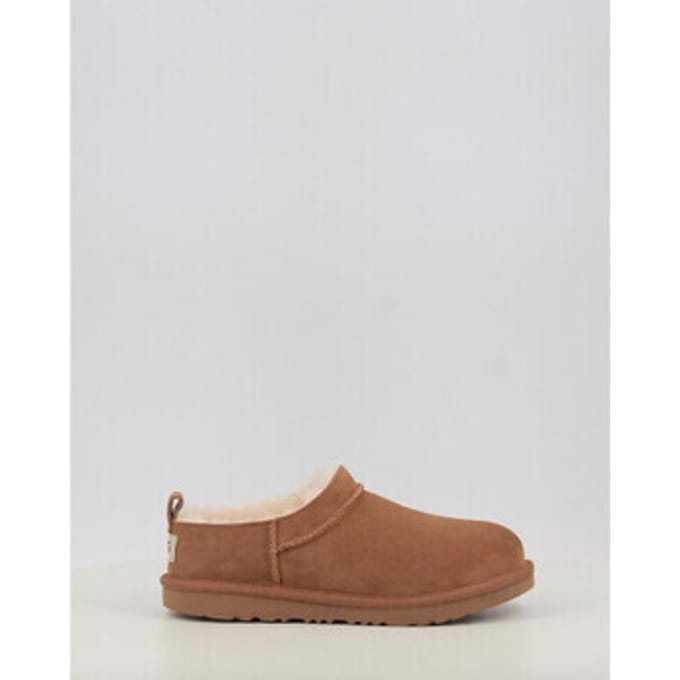UGG® Classic Micro for Kids in Brown, Size 3, Suede/Polyester/Wool