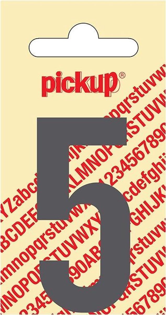 Pickup plakcijfer Nobel Grijs - 60 mm 5
