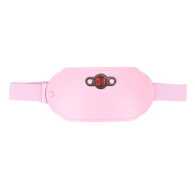 Ceinture de Massage Électrique pour la Taille Température Réglable Compresse Chaude Vibration Menstruelle Ceinture de Taille Chauffante (Rose) white