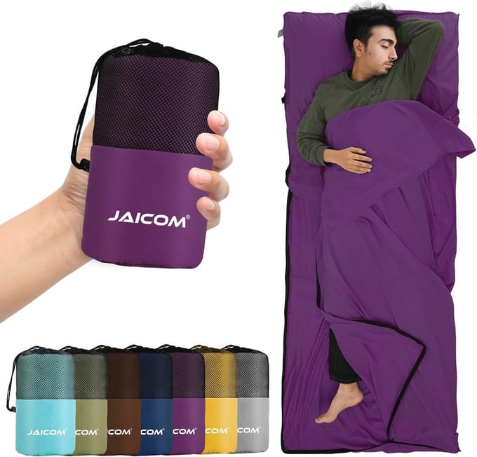 Ultralichte en compacte slaapzak 220 x 90 cm voor kamperen en reizen