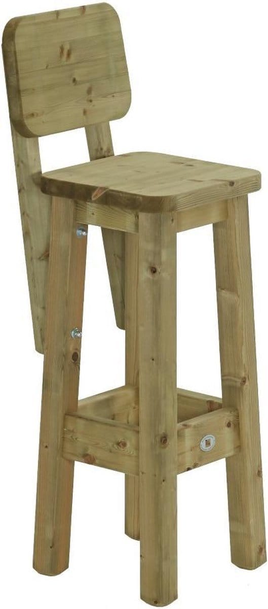 Talen barkruk met rugleuning - 83 cm zithoogte
