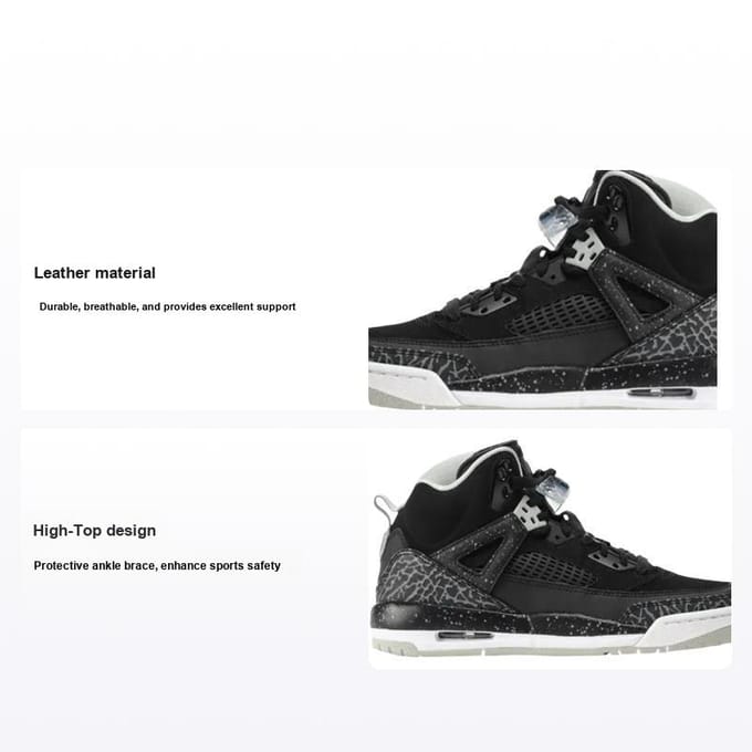 Air Jordan Spizike BG Oreo Kindersneakers Zwart Cool-Grey Grey-Mist 317321-004 36 black