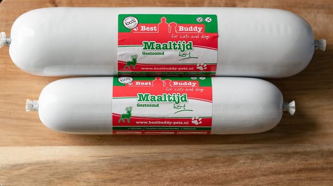 Gestoomde Maaltijdworst Hert 800 gram - Glutenvrij - Best Buddy Pets