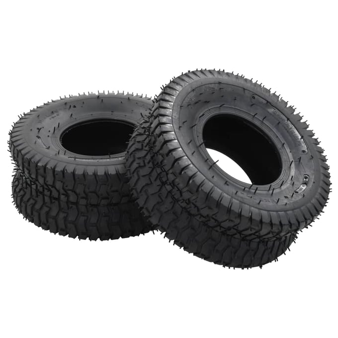 Vidaxl Pneus Pour Brouette, 2 Pcs, 15X6.00-6 4Pr, Caoutchouc