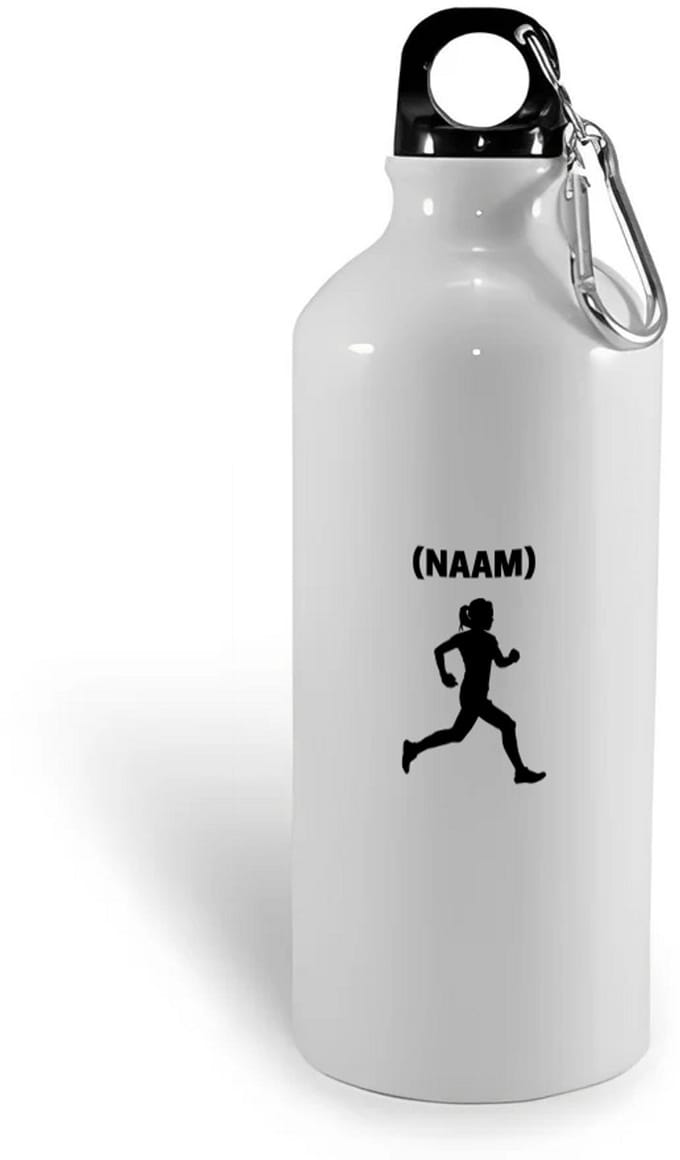 Hacebo® - Hardloop met eigen naam waterfles - Hardlopen - Hardloopster - Sport - water fles - 500ML