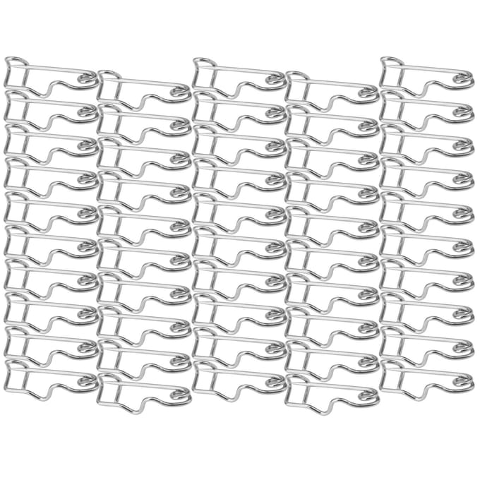 Lot de 50 aiguilles de sécurité en métal pour broche, fermoir, outil de couture (32mm) white