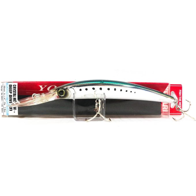 Yo Zuri Crystal Minnow DD 130 mm drijvend kunstaas R1136-HSIW (1275) black