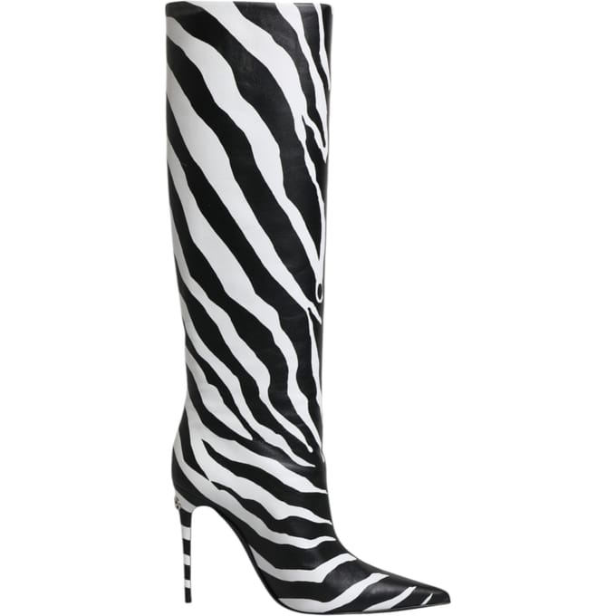 Zebra Print Kniehoge Laarzen