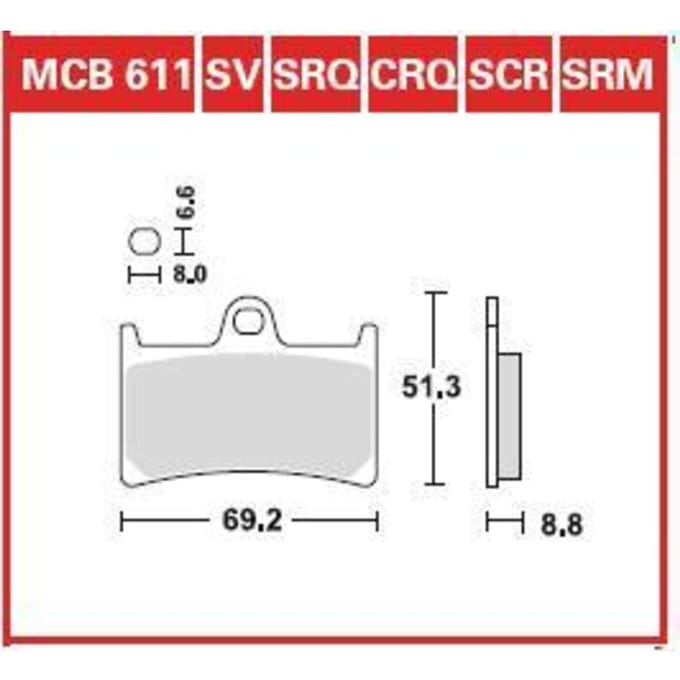 Remblokset TRW MCB611SRM