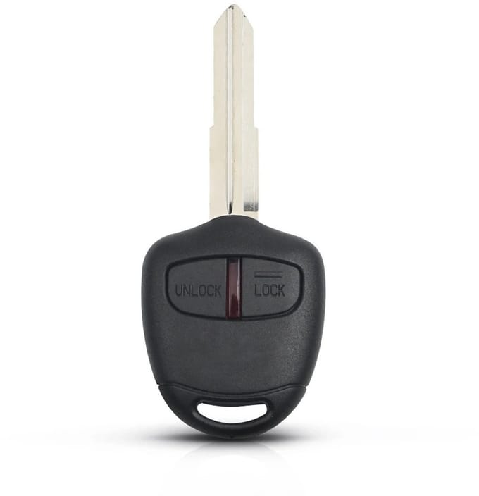 XEOD Autosleutelbehuizing - sleutelbehuizing auto - sleutel - Autosleutel / Geschikt voor: Mitsubishi 2 knops
