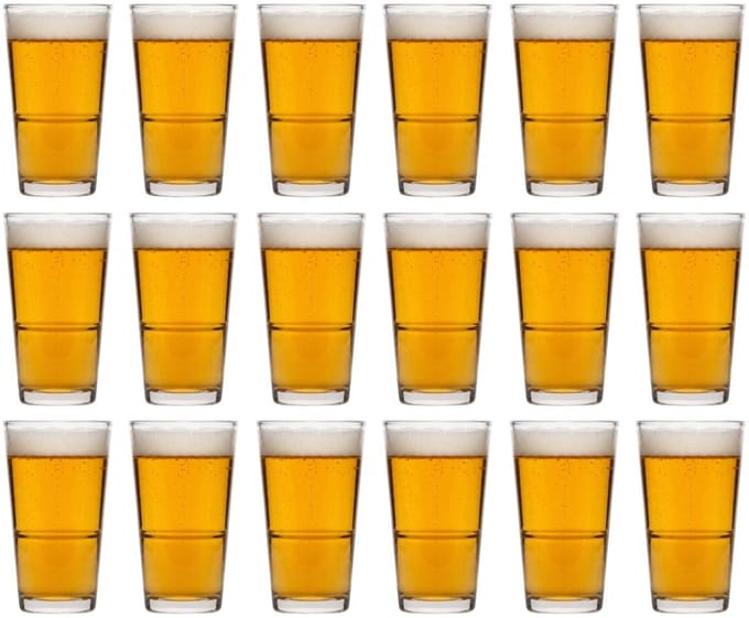 Cookinglife Bierglazen Vaasje / Amsterdammer 340 ml - 18 stuks
