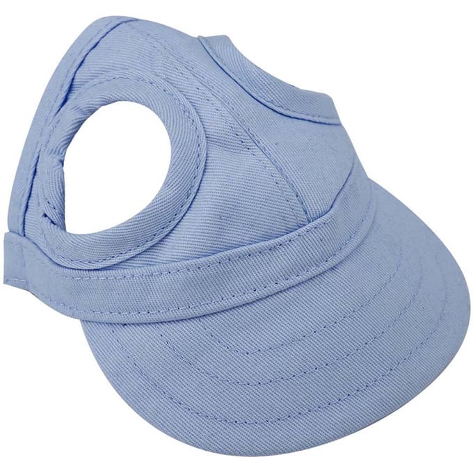 Huisdier Hond Kat Baseball Outdoor Pet Zonnekap Verstelbaar Streep Zomer Reis Sport Hoed (Blauwe M) S gray