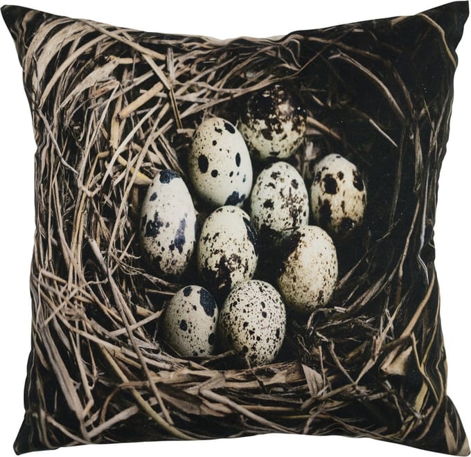 canvas kussen eieren in nest 50x50cm
