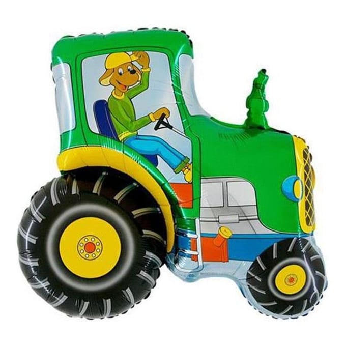 Ballon en Aluminium - Tracteur Vert, Grabo