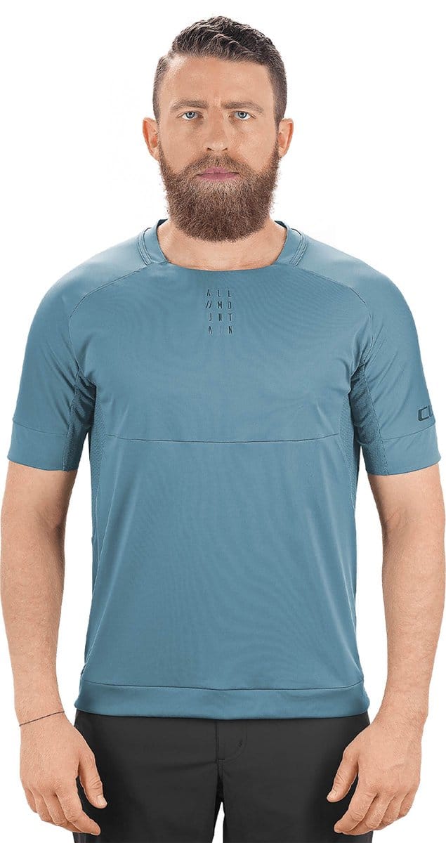 CUBE Fietsshirt AM ROUND NECK JERSEY S/S SMOKE BLUE M