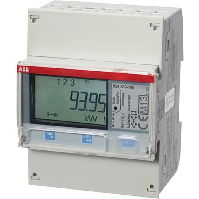 ABB 3 Fase Indirecte Energie Meter 6A 230/400V AC - 2CMA100183R1000