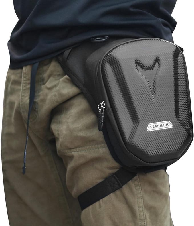 Waterdichte Hard Shell Been- en Taille Tas voor Motorrijden, Wandelen en Reizen