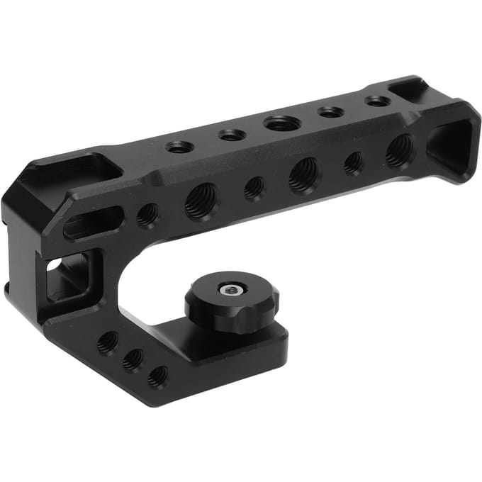 SLR Camera Top Handgreep Grip Systeemcamera Handgreep Cold Shoe Adapter Bevestiging Handheld Stabilisator gray