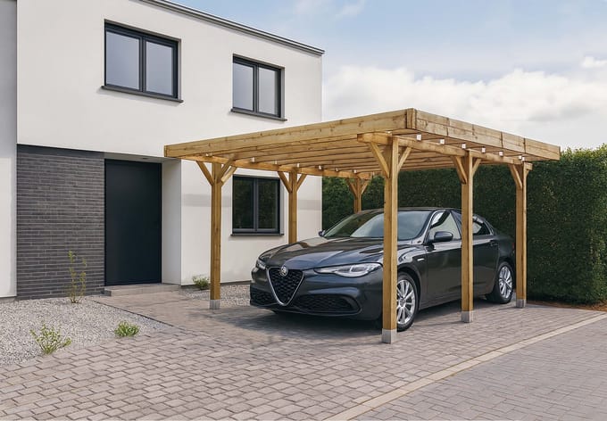 Solid Carport Base S7722 406x506x250cm