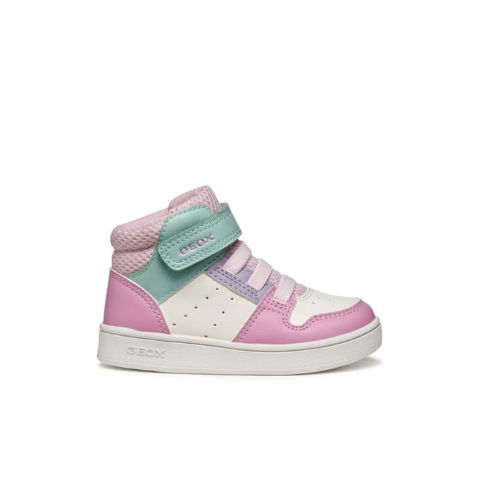 GEOX ECLYPER PEUTER Sneakers - WIT/DONKERROZE - Maat 22