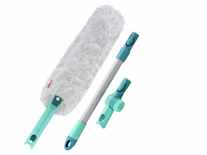Leifheit Superduster plumeau XL, incl. steel met knik - wasbaar - flexibel - click system