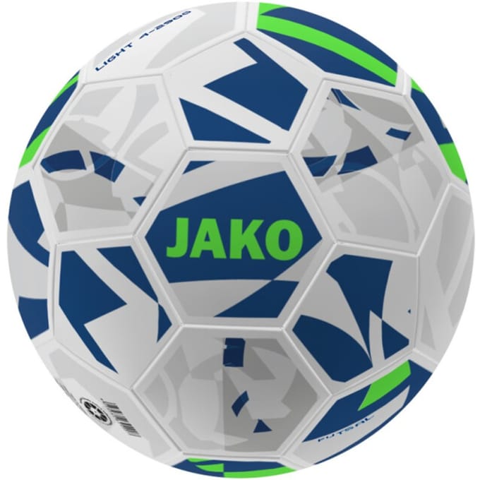 Jako Lightbal Futsal 290G Voetbal - Wit / Navy / Fluo Groen | Maat: 4