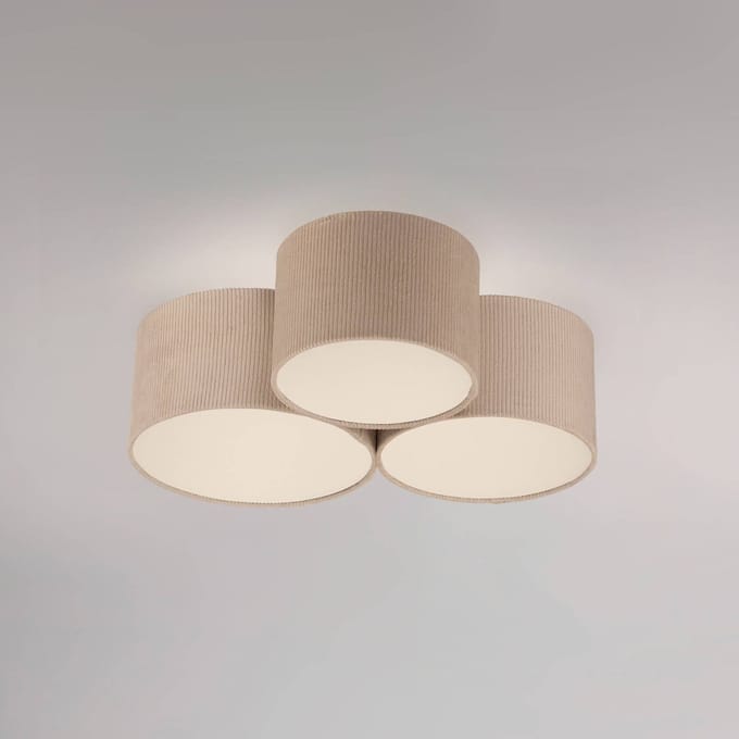 JUST LIGHT. GmbH JUST LIGHT. Groene Duro plafondlamp, textiel, 3-lamps