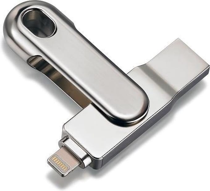 Platinet PMFL163A USB 3.0 en Lightning flash drive 16GB metaal met App