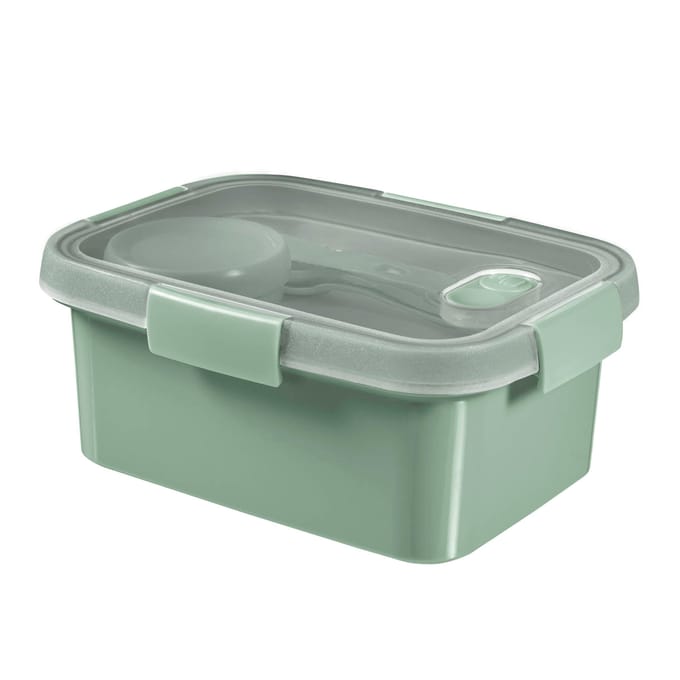 Curver Smart To Go Eco Lunchbox - 1,2 liter + Bestekset + Sauscup - Eco Groen