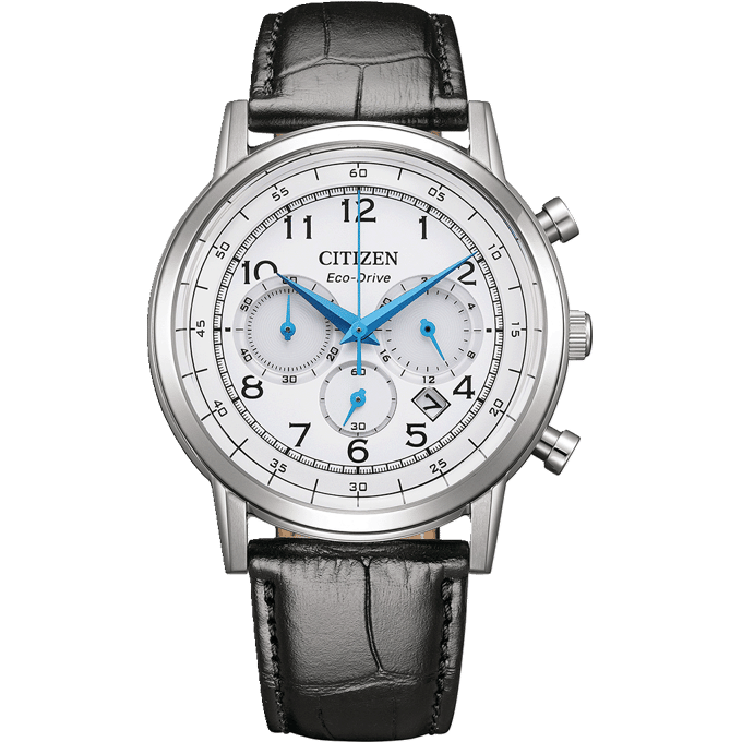 Citizen CA4630-02A Horloge - Leer - Zwart - Ø 42 mm