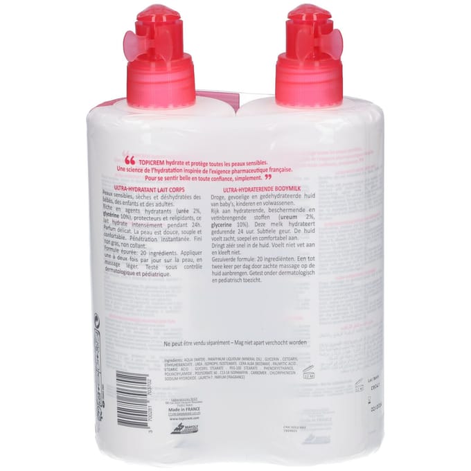 Topicrem Ultra Hydraterende Lichaamsmelk Duo 2x500 Lichaamsverzorging