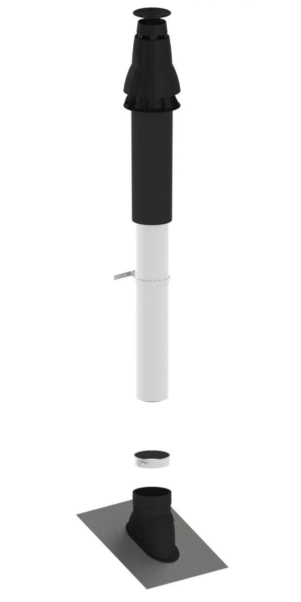Remeha PPS-basisbouwpakket RUD2, DN 100/150, schuin dak, antraciet, Q01135