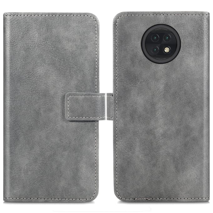 imoshion Hoesje - Geschikt voor Xiaomi Redmi Note 9T (5G) - Luxe Bookcase - Grijs