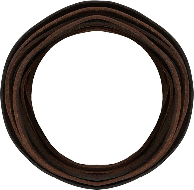 vidaXL - Leren - riem - 1 - Donkerbruin - 500 - x - 0,8 - cm - Leer