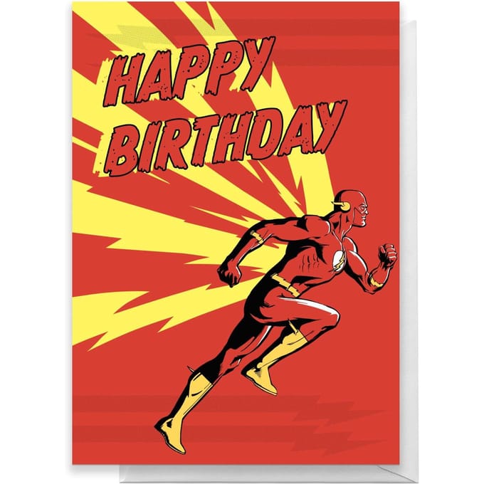 The Flash Happy Birthday Greetings Card - Giant Card