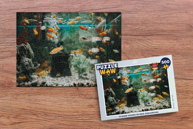 Puzzel Kleine visjes in een aquarium - Legpuzzel - Puzzel 500 stukjes